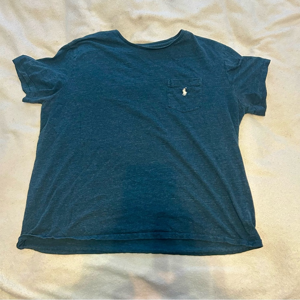 Men’s Ralph Lauren Navy Tee with Front Pocket
